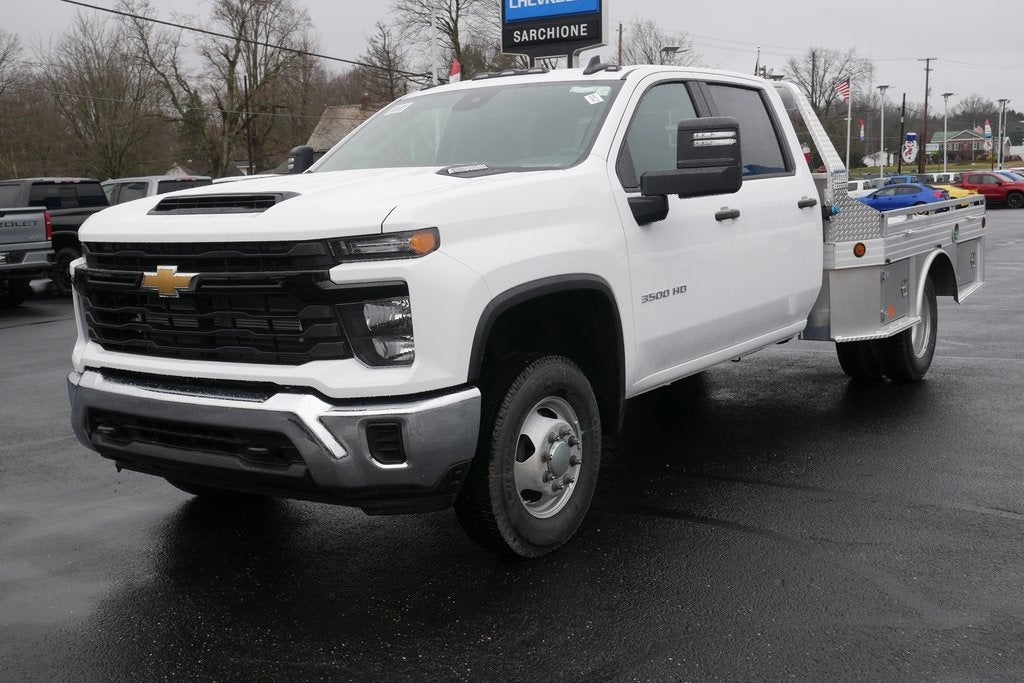 2025 Chevrolet Silverado 3500HD Work Truck w/ 9' Aluminum Gooseneck Skirted Flatbed Body