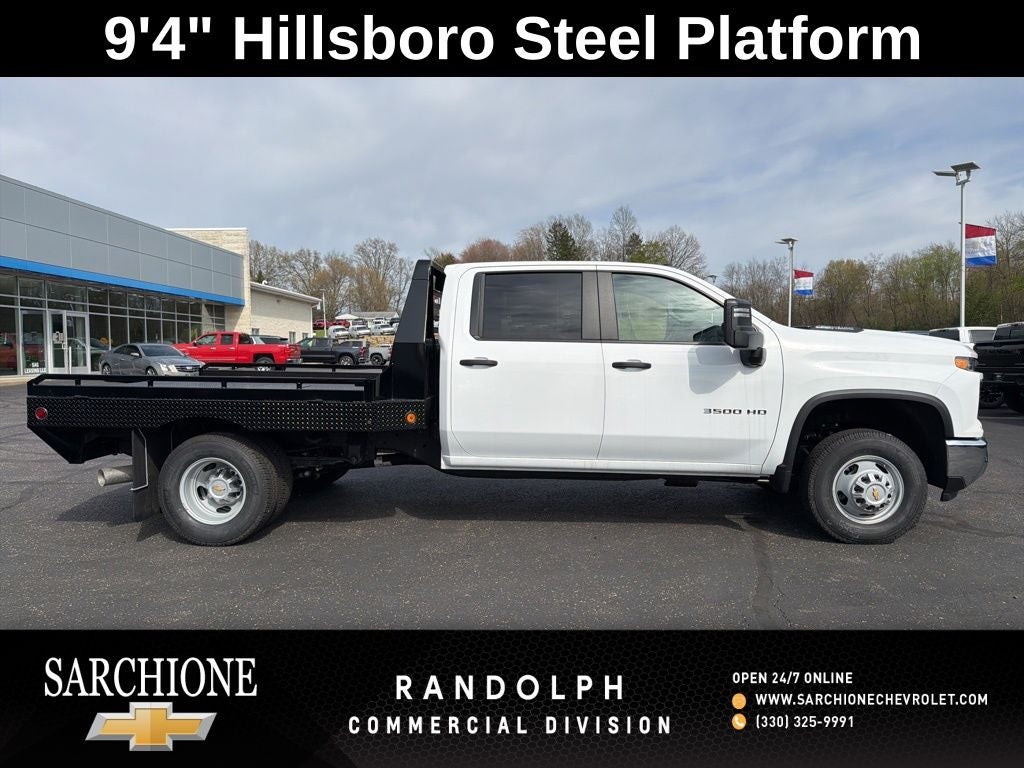 2025 Chevrolet Silverado 3500HD Work Truck w/ 9' Hillsboro Steel Flatbed