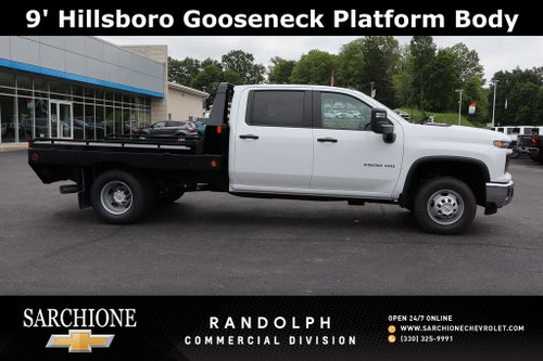 2025 Chevrolet Silverado 3500HD Work Truck w/ 9' Hillsboro Gooseneck Flatbed