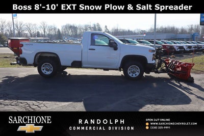 2025 Chevrolet Silverado 2500HD Work Truck w/ Boss EXT Snow Plow & Salt Spreader