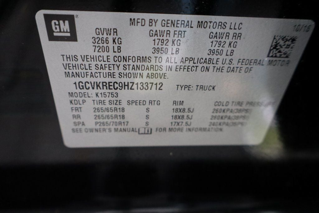2017 Chevrolet Silverado 1500 LT LT2
