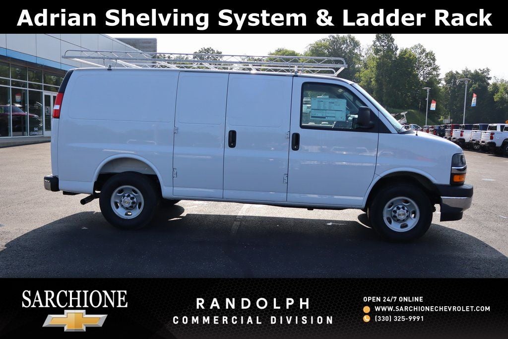 2025 Chevrolet Express 2500 Work Van w/ Adrian Shelving System & Ladder Rack Cargo