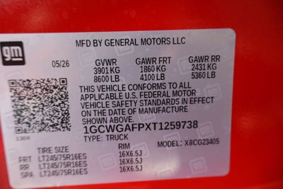 2026 Chevrolet Express 2500 Work Van Cargo