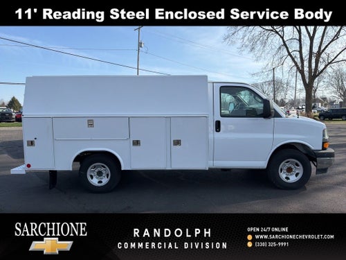 2025 Chevrolet Express 3500 Work Van w/ 11' Reading Enclosed Service Body Cutaway