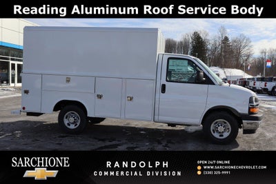 2026 Chevrolet Express 3500 Work Van w/ Reading Aluminum Roof Service Body Cutaway