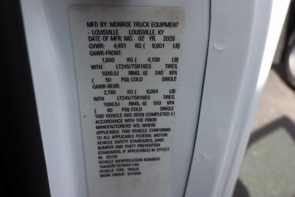 2026 Chevrolet Express 3500 Work Van w/ Reading Enclosed Service Body Cutaway