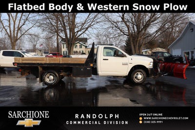 2018 RAM 3500 Tradesman 167.5 WB w/ Flatbed & Snow Plow