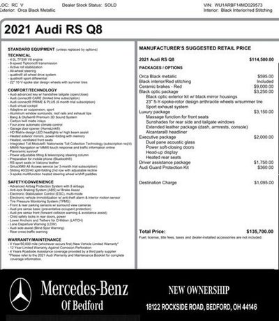 2021 Audi RS Q8 4.0T quattro