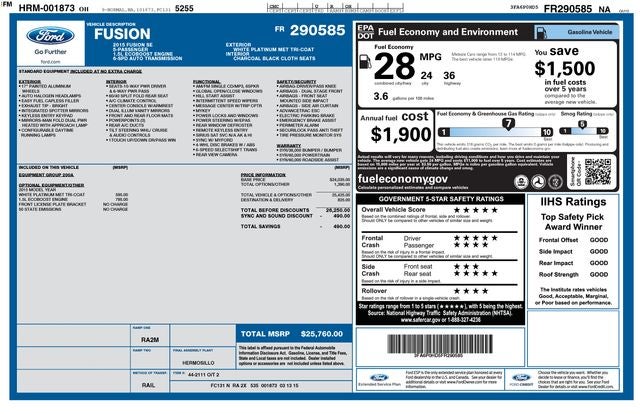 2015 Ford Fusion SE