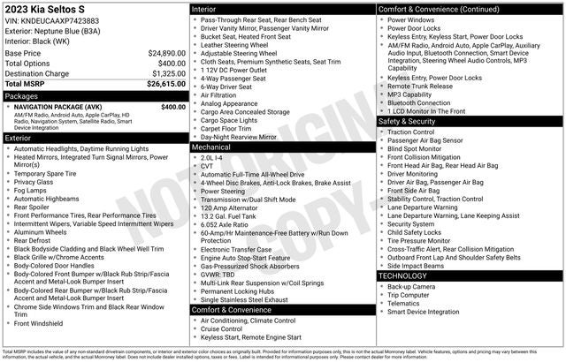 2023 Kia Seltos S
