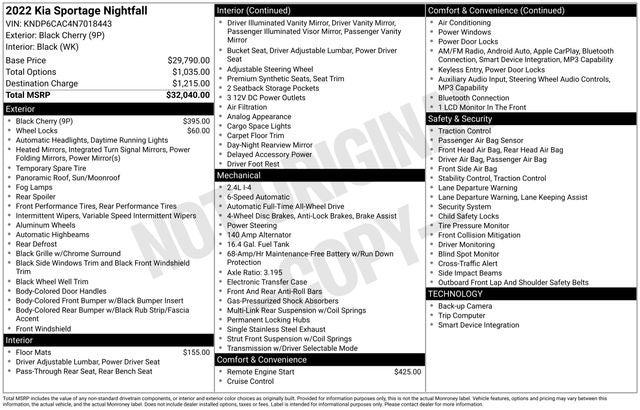 2022 Kia Sportage Nightfall