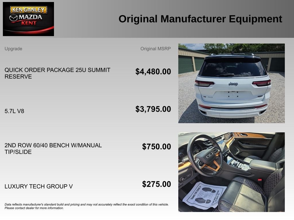 2022 Jeep Grand Cherokee L Summit Reserve