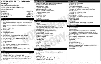 2024 Mazda Mazda CX-30 2.5 S Preferred Package
