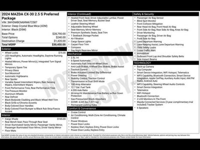 2024 Mazda Mazda CX-30 2.5 S Preferred Package