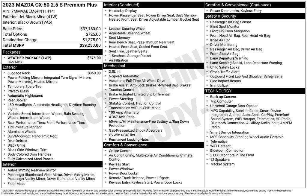 2023 Mazda Mazda CX-50 2.5 S Premium Plus Package