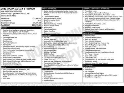 2023 Mazda Mazda CX-5 2.5 S Premium Package