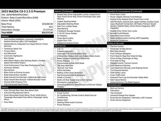2023 Mazda Mazda CX-5 2.5 S Premium Package