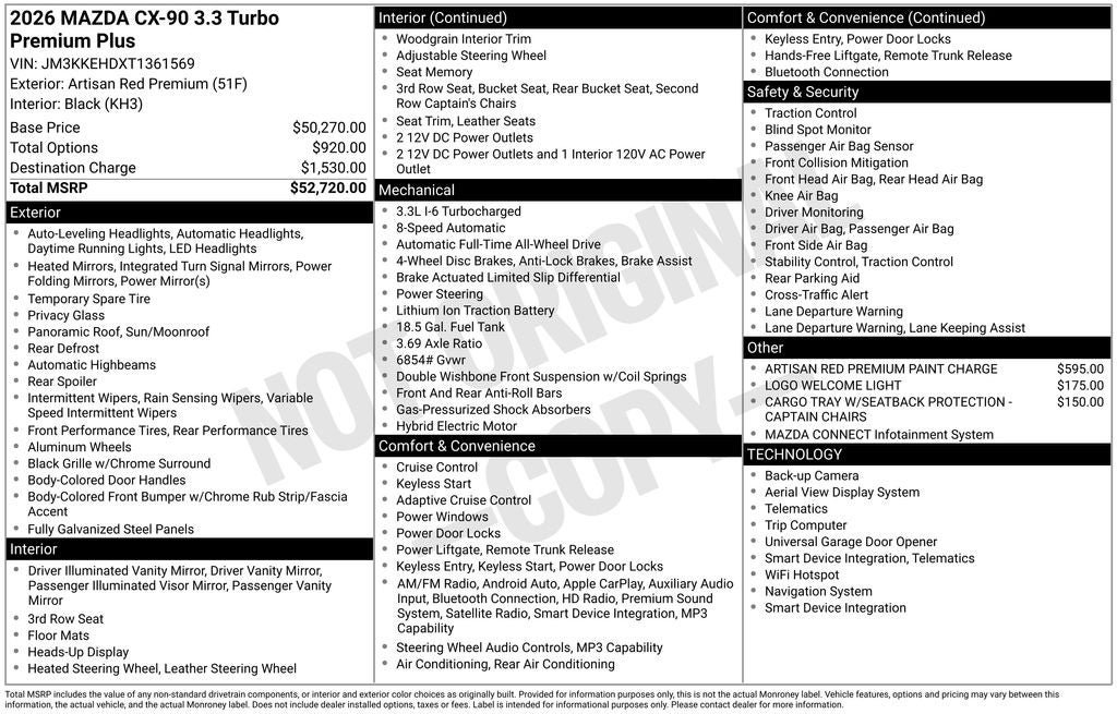 2026 Mazda Mazda CX-90 3.3 Turbo Premium Plus