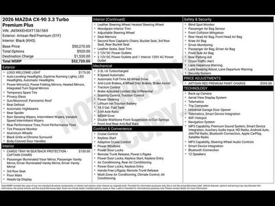 2026 Mazda Mazda CX-90 3.3 Turbo Premium Plus